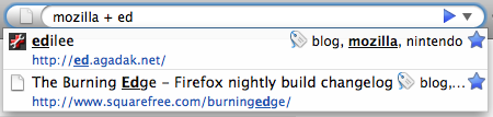 Search \"mozilla + ed\"