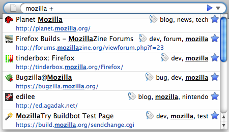 Search \"mozilla +\"