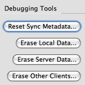 Initial Weave debugging UI to control syncing